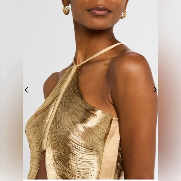 Cult Gaia QUELLA TOP in Light Gold - Picture 11 of 16